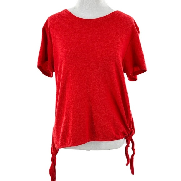 Madewell womens top size M red short sleeve - Picture 1 of 8